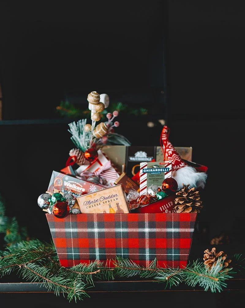 Cozy Plaid Treasures Basket