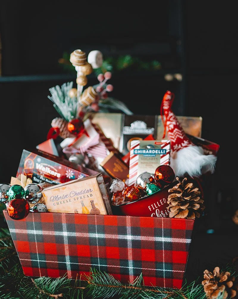 Cozy Plaid Treasures Basket