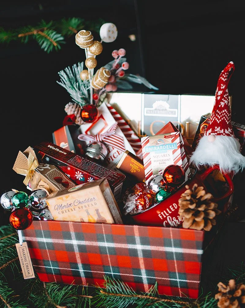 Cozy Plaid Treasures Basket