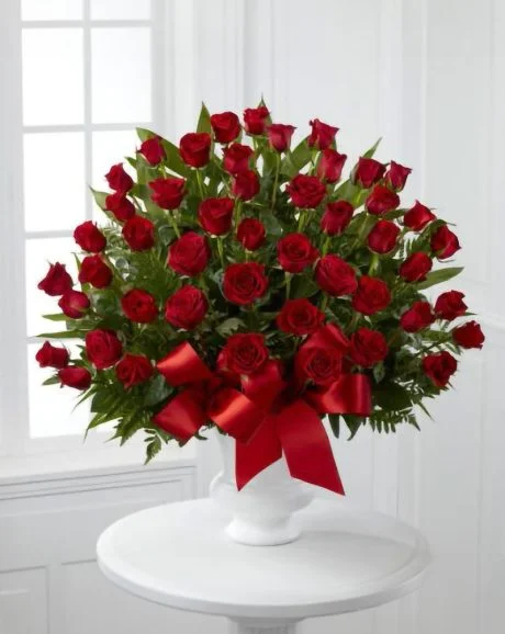 Red Rose Sympathy Basket