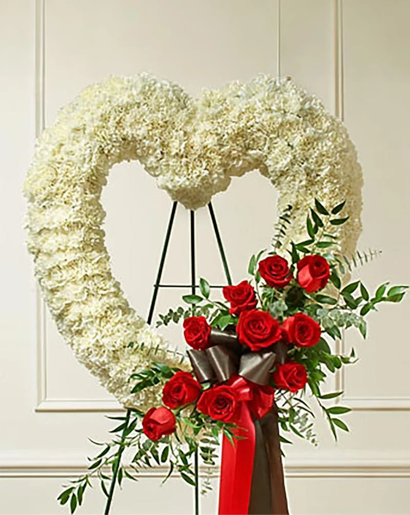 Ethereal Blossoms Heart Wreath