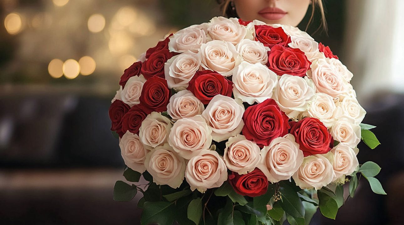 premium big roses bouquet