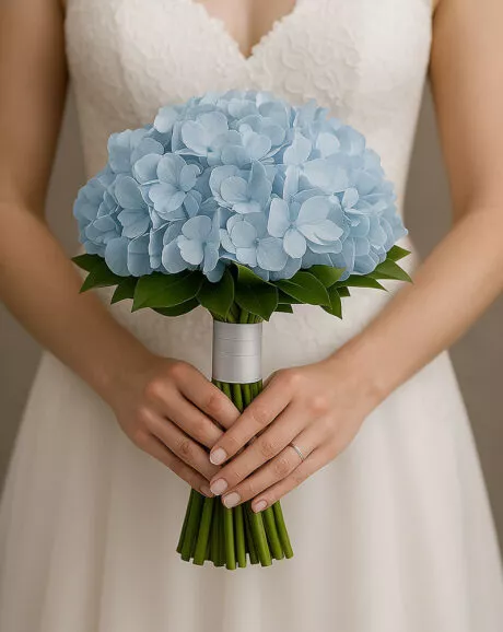 Blue Hydrangea Bridal Bouquet