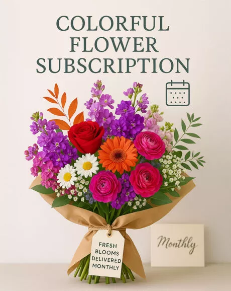 Colorful Flower Subscription Bouquet