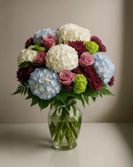 Hydrangea Harmony In A Vase
