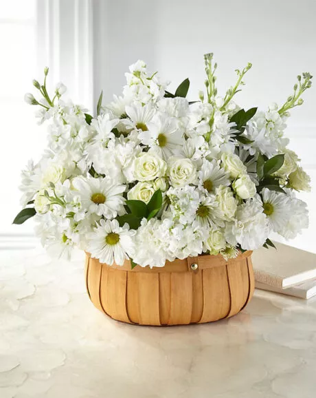 Peaceful Garden Bouquet Basket