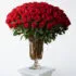 100 Premium Red Roses in a Vase