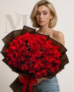 100 red roses bouquet