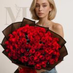 100 red roses bouquet