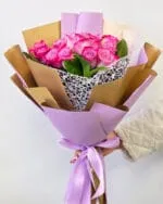 12 Lavender Roses Bouquet - Image 2