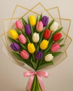 20 Mixed Color Tulip Bouquet