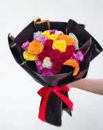 24 Mixed Color Roses Bouquet