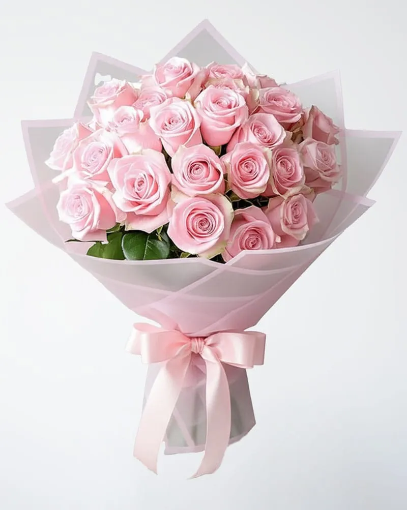 24 Premium Pink Rose Bouquet