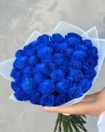 50 Premium Blue Rose Bouquet
