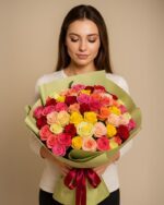 50 Premium Mixed Color Roses Bouquet