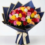 50 Premium Mixed Color Roses Bouquet