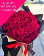 50 Premium Red Roses Bouquet - Image 2