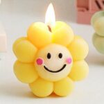 Smiley Flower Candle