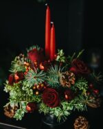 Festive Rose Display Centerpiece