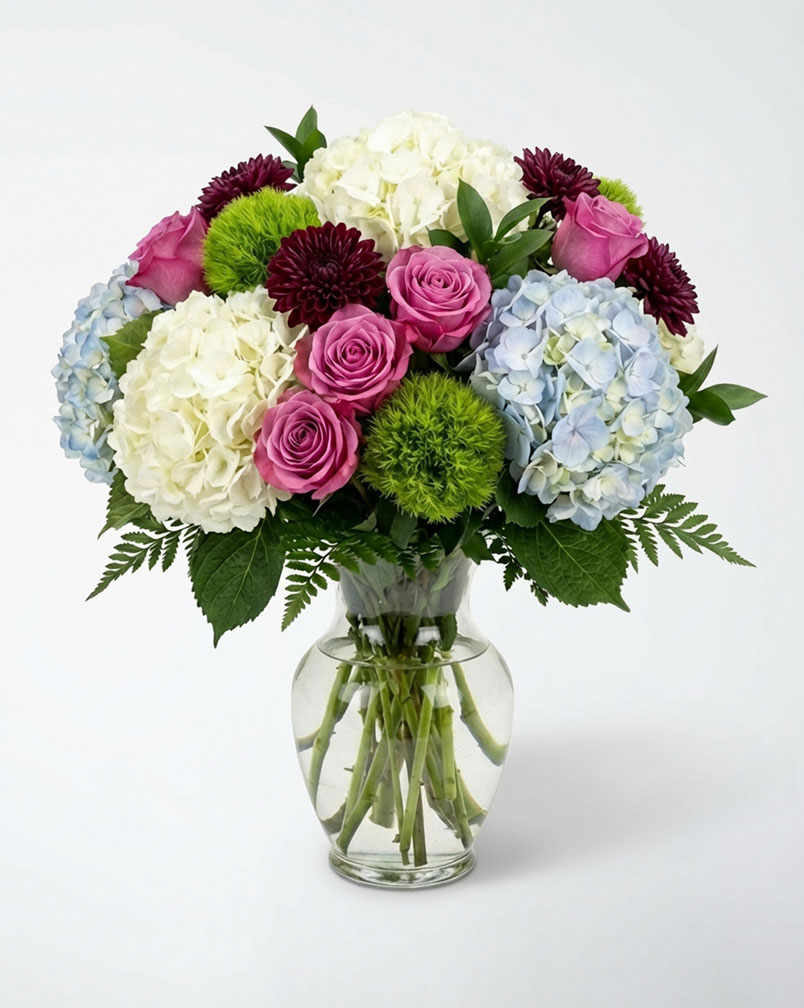 Hydrangea Harmony In A Vase