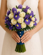 Iris and Spray Roses Bridal Bouquet