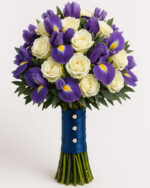 Iris and Spray Roses Bridal Bouquet - Image 2