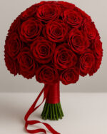 Luxury Red Roses Bridal Bouquet - Image 2