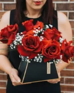 My Black Purse Luxury Sweet Roses