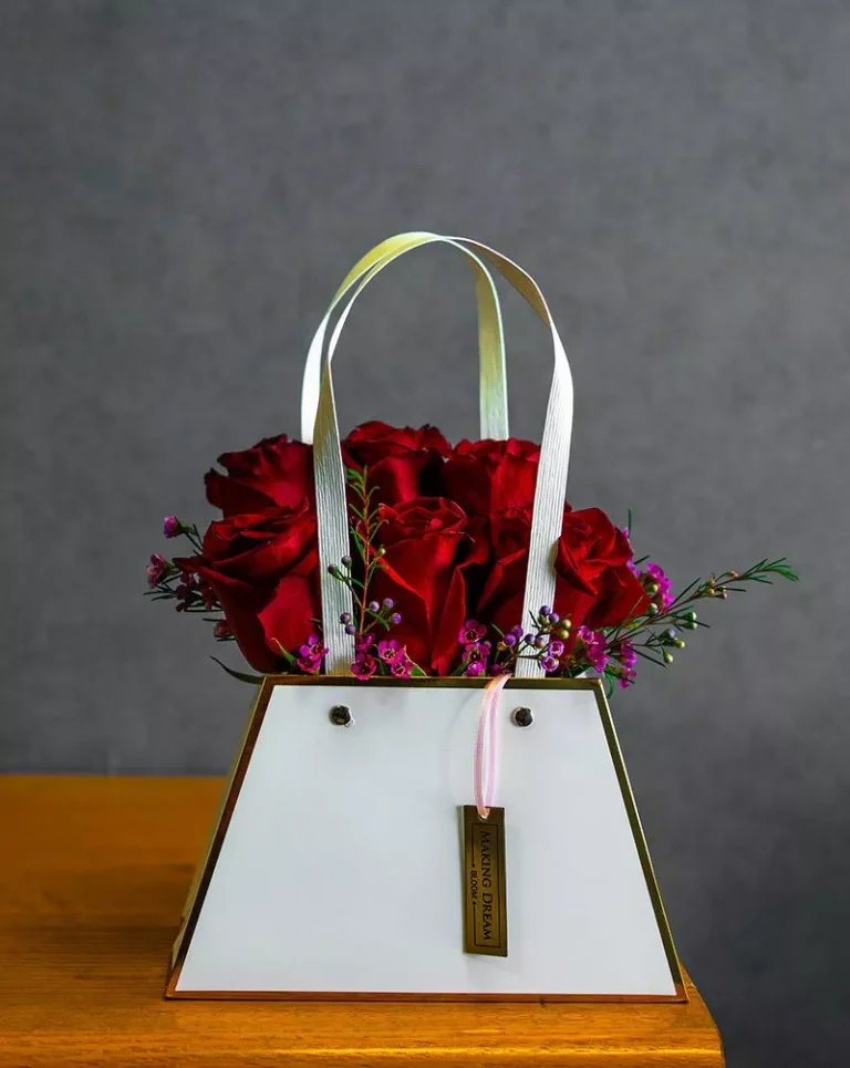My Gilded Romance White Purse Bloom