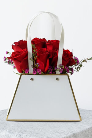 My Gilded Romance White Purse Bloom