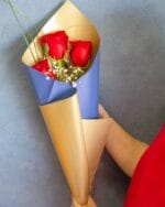 Passionate Trio Red Rose Bouquet - Image 2