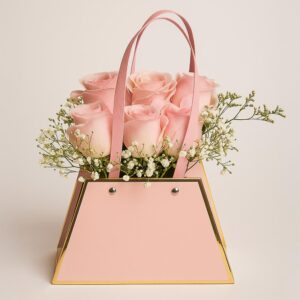 Pink Purse with Pink Roses