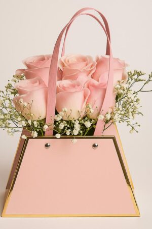 Pink Purse with Pink Roses