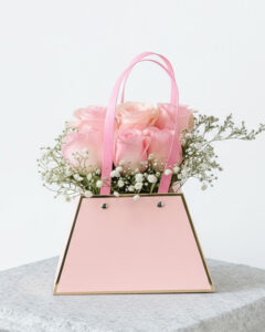 Pink Purse with Pink Roses