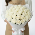 Radiance 24 White Rose Bouquet