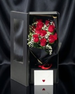 Red Roses and Baby’s Breath Box