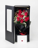 Red Roses and Baby’s Breath Box
