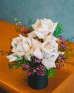 Snowfall Serenity Trio of White Roses - Image 2