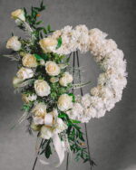 Timeless Tranquility White Standing Wreath