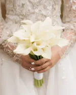 White Calla Lily Bridal Bouquet - Image 2