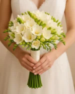 White Freesia Bridal Bouquet
