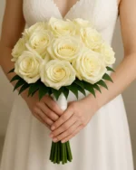White Rose Bridal Bouquet