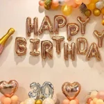 Rose Gold Radiance Birthday Balloon Setup - Image 2