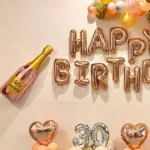 Rose Gold Radiance Birthday Balloon Setup - Image 3