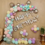 Pastel Bliss Birthday Balloon Arch Decoration