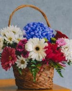 Fiesta Lavender Flower Basket - Image 2