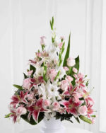 pink sympathy basket - Image 2