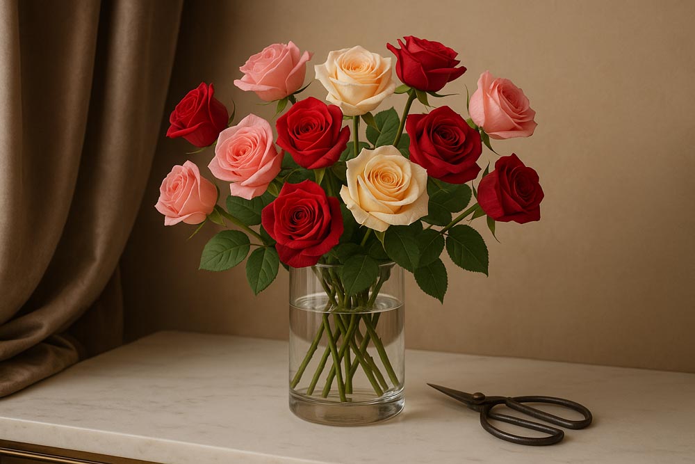 roses bouquet in a vase
