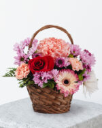 Bright Pink Flower Basket