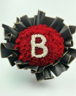 100 Red Roses with Custom Initial Bouquet